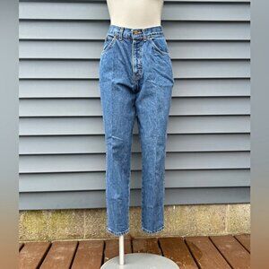 Vintage Retro 80s Chic Blue Denim High Rise Tapered Mom Jeans~9/10~USA